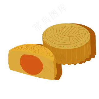 中秋节月饼食物图形元素