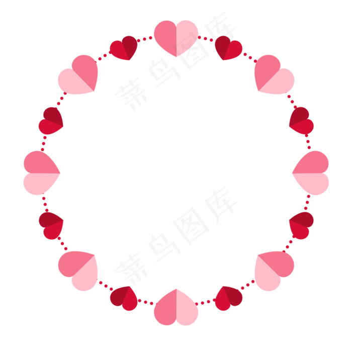 爱心圆形边框8