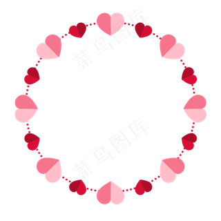 爱心圆形边框8