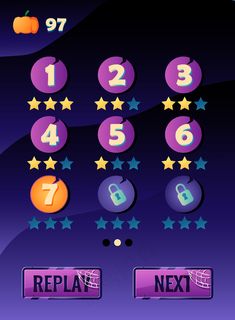 万圣节主题人像游戏ui级别选择