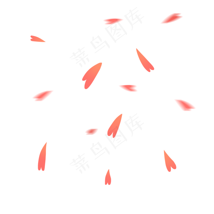 爱心粉红色浪漫花瓣(2000X2000(DPI:300))psd模版下载