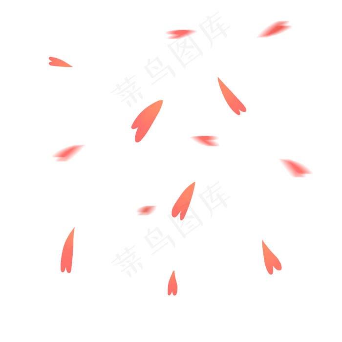 爱心粉红色浪漫花瓣(2000X2000(DPI:300))psd模版下载