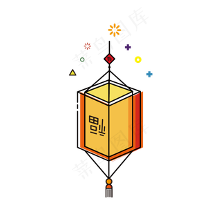 灯笼mbe卡通可爱中秋节元素