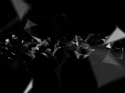 具有连接线和点的三维连接多边形背景 具有连接线和点的三维连接多边形背景