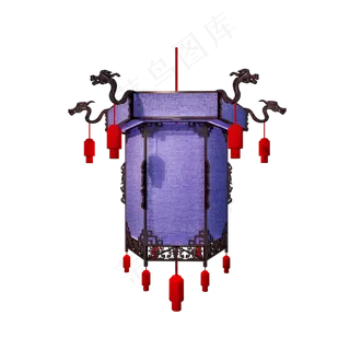 仿真复古灯笼png图