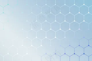 几何蜂窝图案蓝色背景