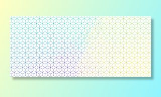 七彩六边形宽幅图案设计横幅banner