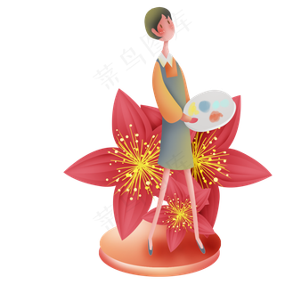 可爱的美术老师