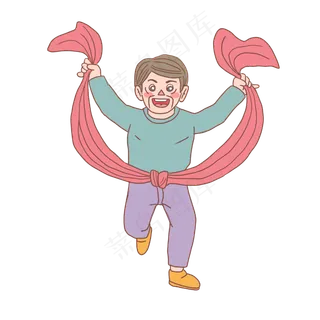 国庆节老太太老头扭秧歌