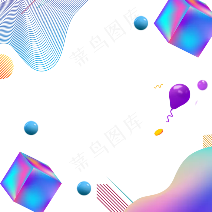 流体渐变边框(2000X2000(DPI:300))psd模版下载