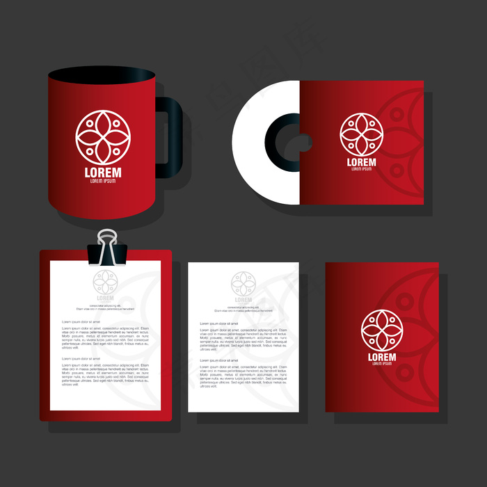 白色商务标识文具