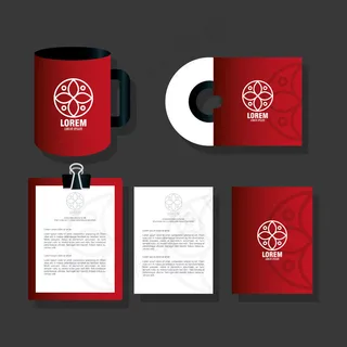 白色商务标识文具