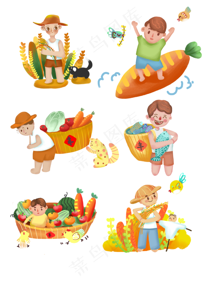 秋分秋季秋收农民