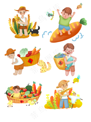 秋分秋季秋收农民