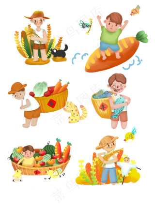 秋分秋季秋收农民