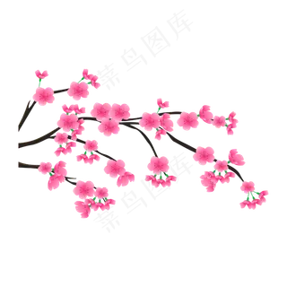 矢量卡通免扣梅花