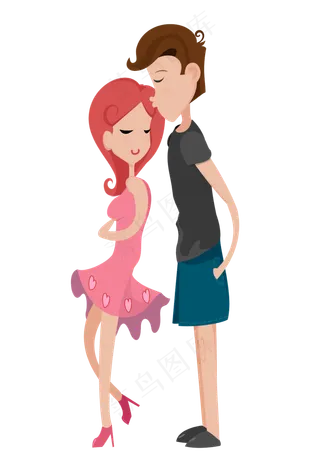 七夕情人节情侣ai素材