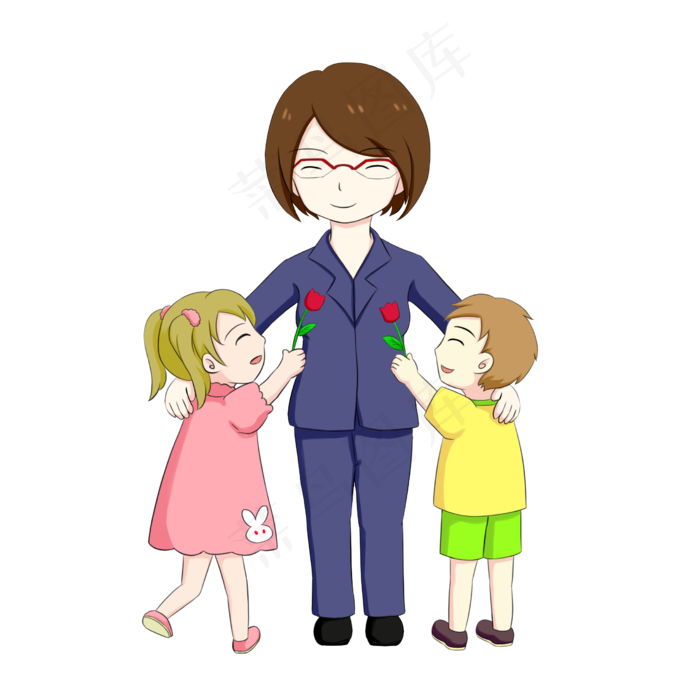 教师节女教师学生