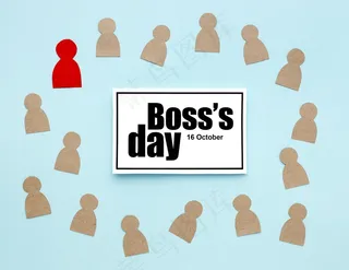 老板节概念俯视图