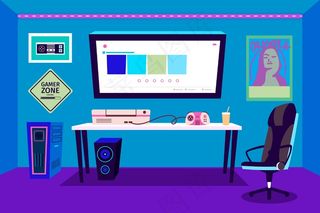 卡通游戏室插图