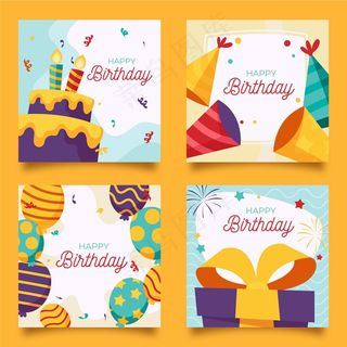 手绘生日贺卡系列