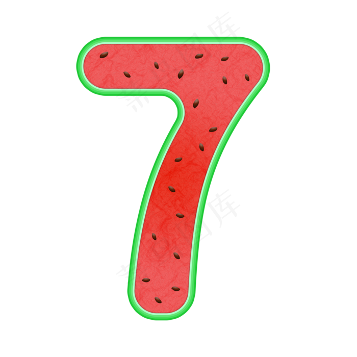 创意西瓜数字7