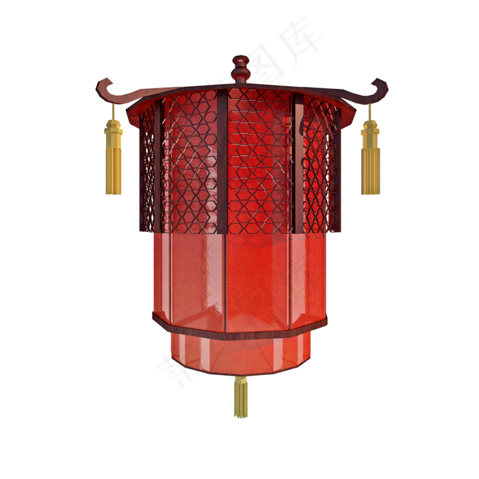 仿真花灯png图(2000X2000(DPI:300))psd模版下载