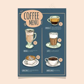 咖啡馆菜单模板设计