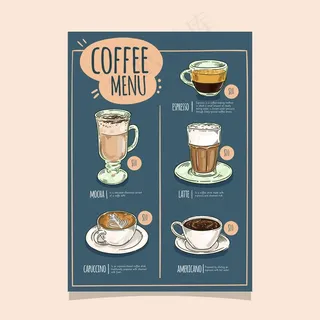 咖啡馆菜单模板设计