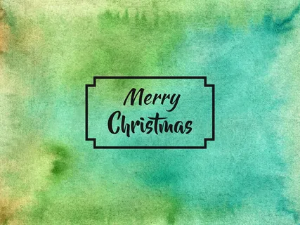圣诞快乐水彩背景