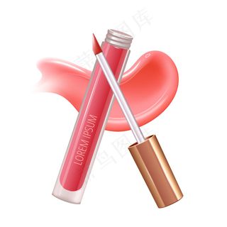唇妆套装，涂上逼真的乳霜