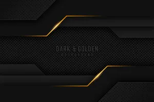 深色纸层壁纸与金色细节