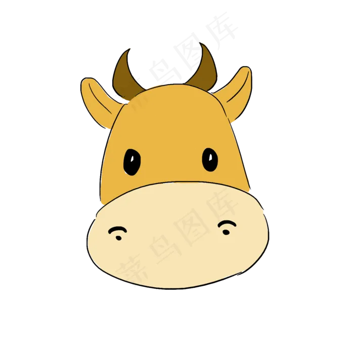 牛年牛头小牛(2000X2000(DPI:300))psd模版下载