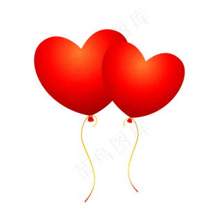 七夕情人节立体红色心形气球