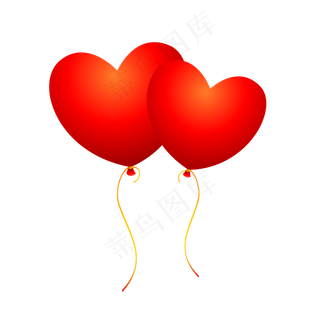 七夕情人节立体红色心形气球