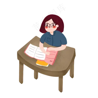 改作业的老师卡通素材