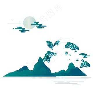 冷色渐变国潮中国风