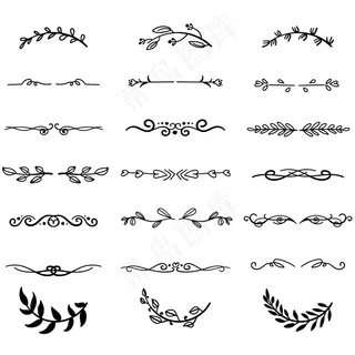 装饰花式分隔器黑色套装