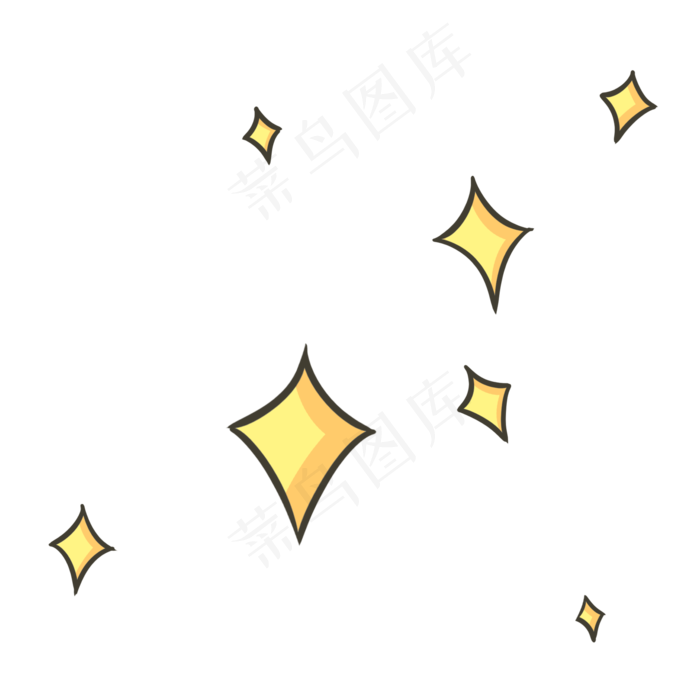 黄色七夕节星星(2000X2000(DPI:300))psd模版下载