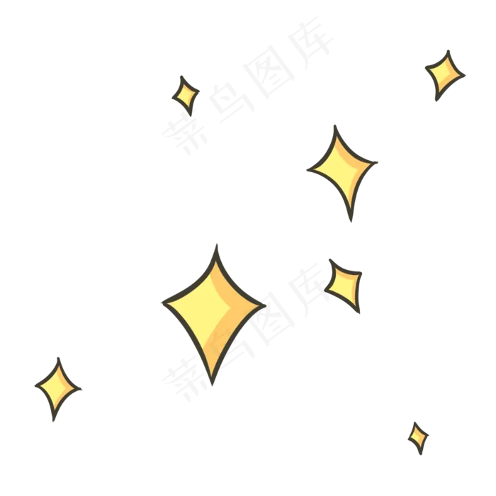 黄色七夕节星星(2000X2000(DPI:300))psd模版下载