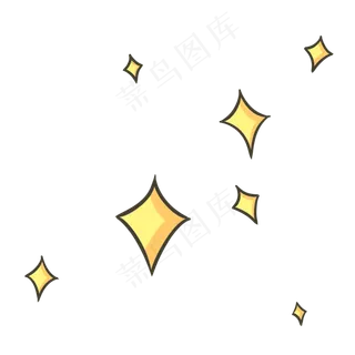 黄色七夕节星星