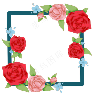 七夕鲜花画框