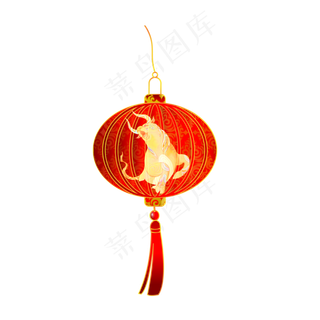 牛年灯笼新年2021春节牛