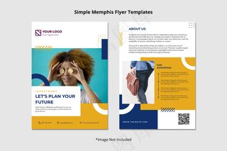 创意金融投资小册子宣传单,DM传单模板简单干净抽象孟菲斯