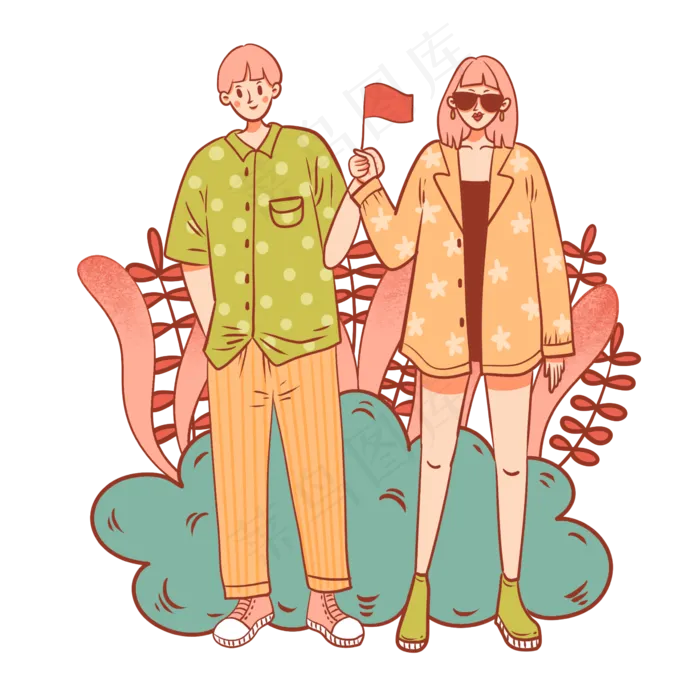 国庆节假期出游情侣(2362X2362(DPI:299))psd模版下载