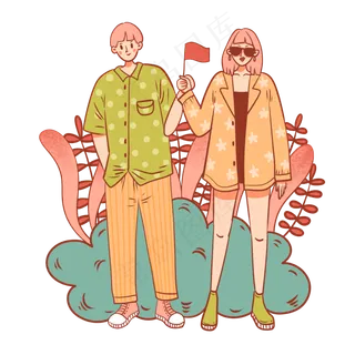 国庆节假期出游情侣