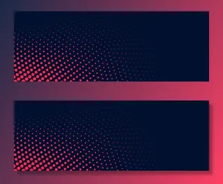 抽象虚线横幅banner背景