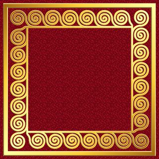 希腊曲流图案金方框