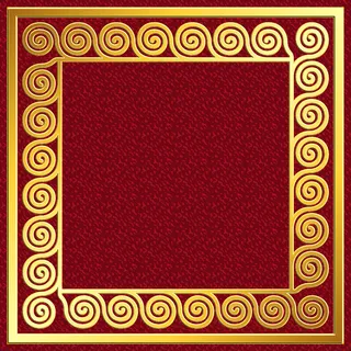 希腊曲流图案金方框