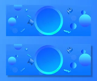 双11狂欢蓝色banner